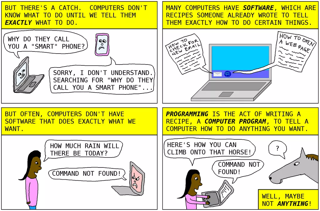 computer science comic with underrepresented characters