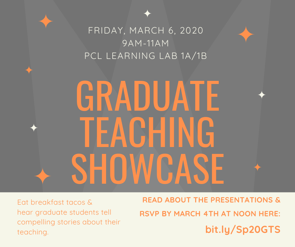 Graduate Teaching Showcase RSVP http://bit.ly/Sp20GTS