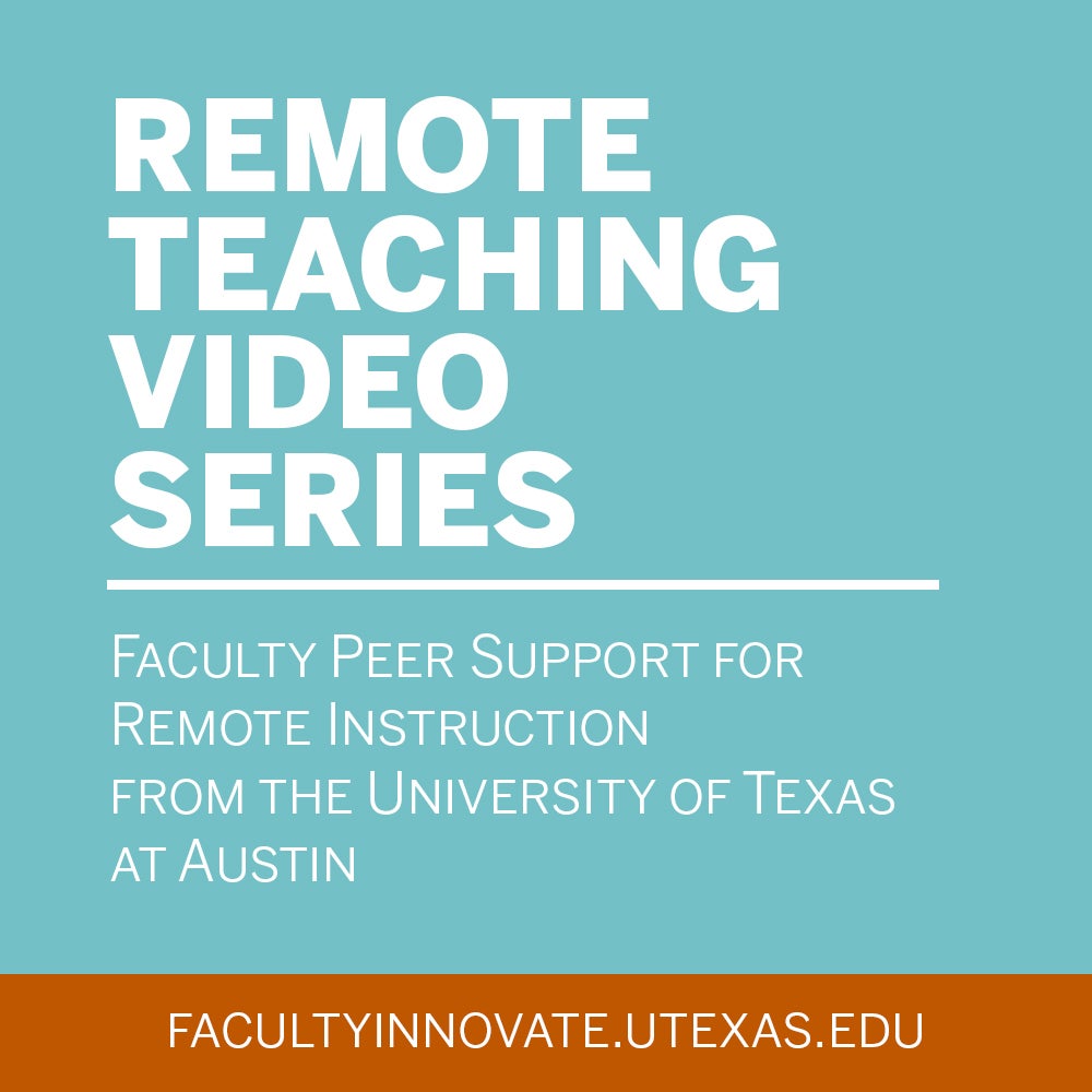 Remote Teaching Series Lectures Center for Teaching & Learning