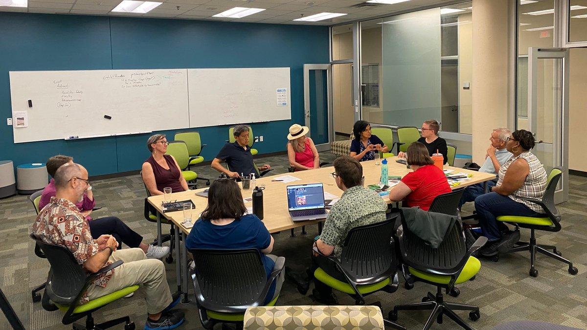 A group of people around a table, PTF think tank