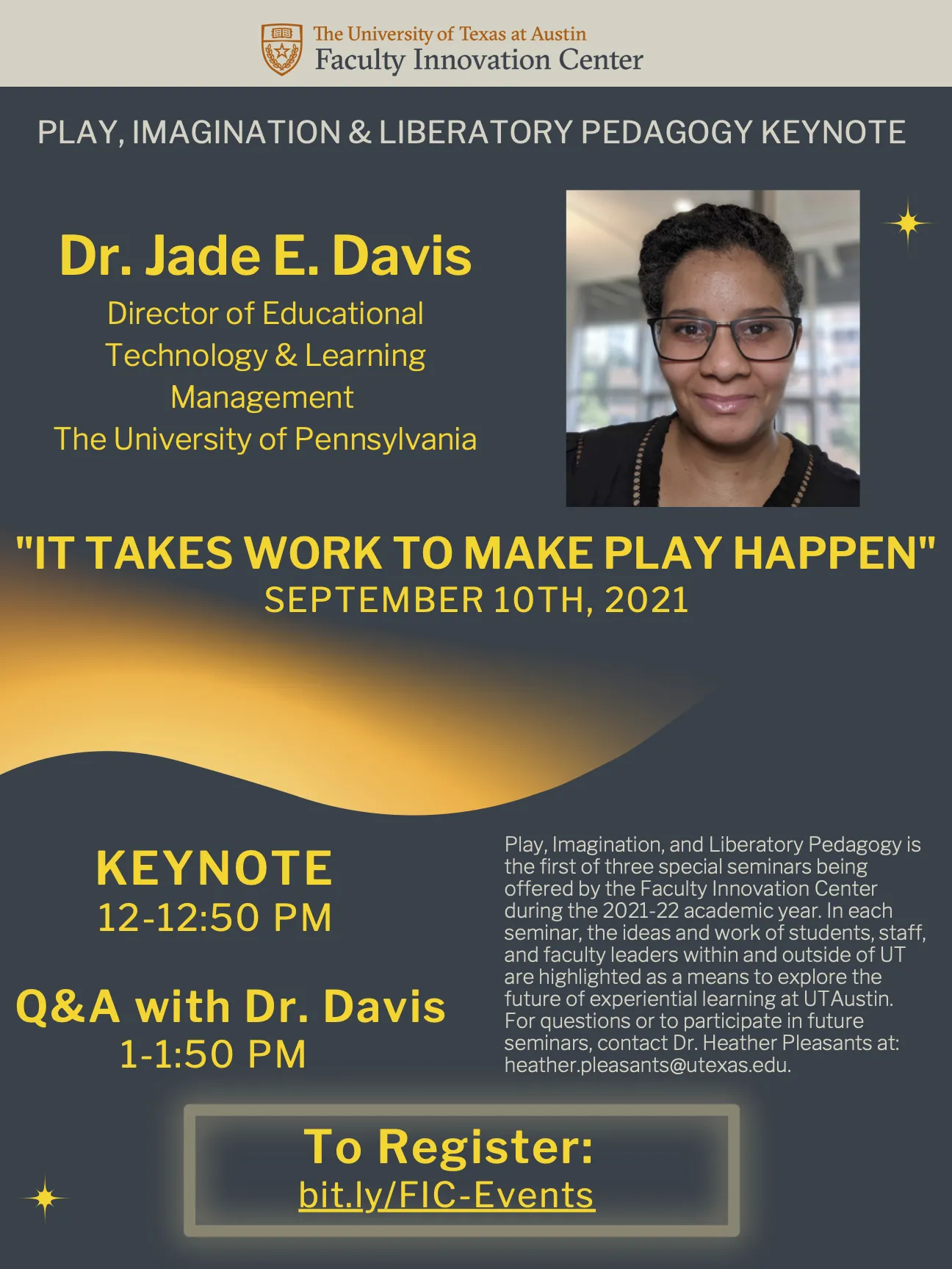 UTELL Jade E. Davis keynote flyer