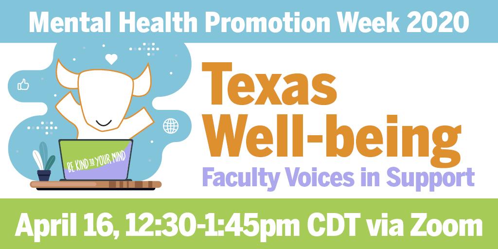 Faculty Panel announcement Texas Well-Being