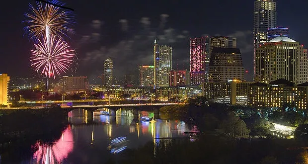 Fireworks at Austin downtown