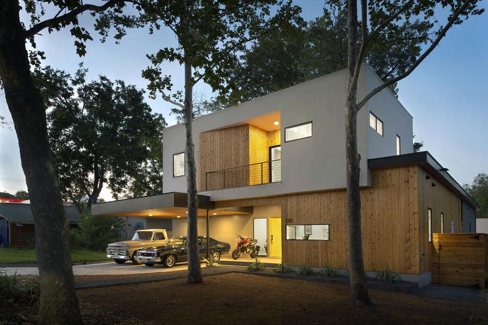 house, view towards open car port