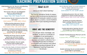 2023 Spring Teaching Preparation Series schedule. Plain text version linked below.
