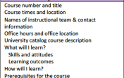 Sample Syllabus - Course Description