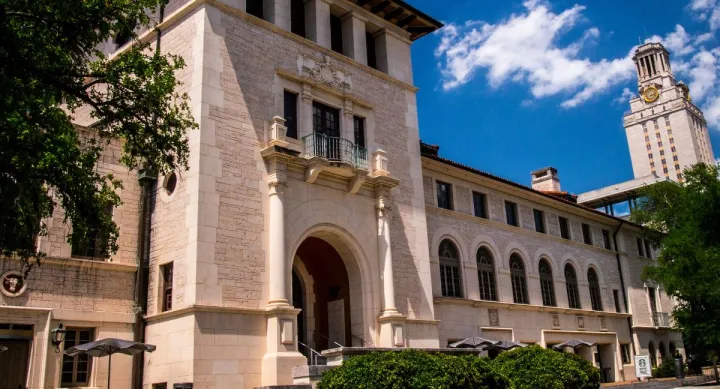 UT Austin photo of the Student Union and Tower 