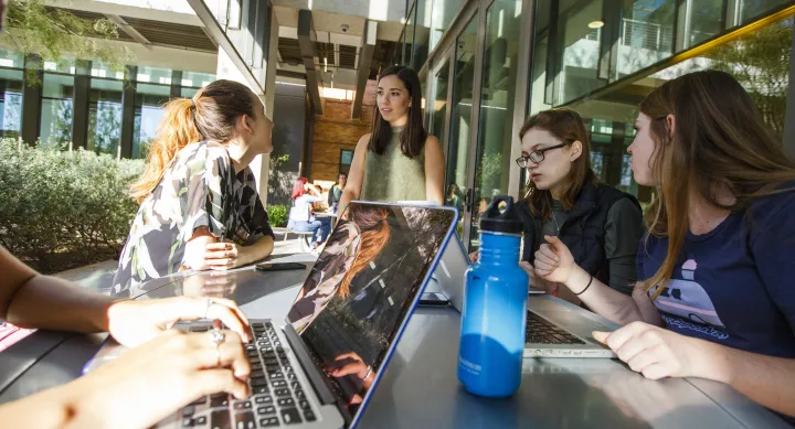 group of students discussing