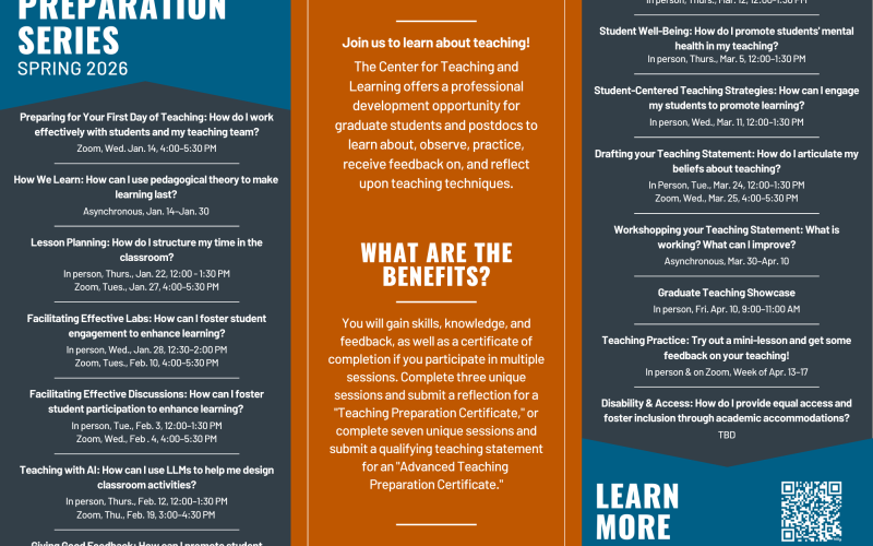 2026 Spring Teaching Preparation Series flyer