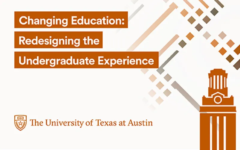 Changing Education Symposium Logo with UT Tower